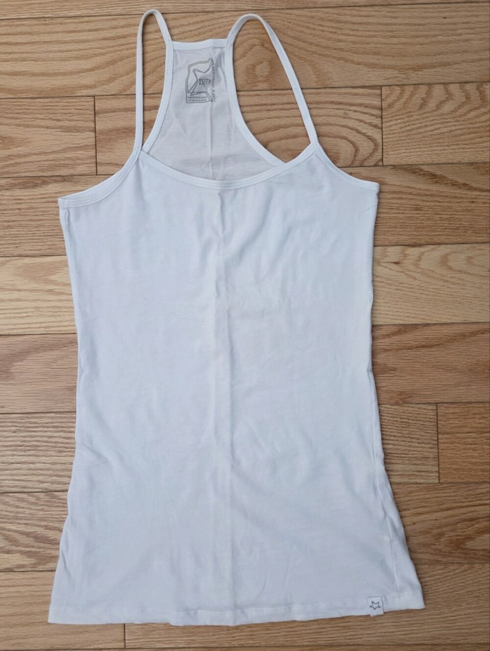 Garage Slim Racerback Tank Top, White, XS